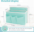 Wall Hanging Organizer Bag/Hanging Baskets with Large Mesh Compartment & 3 Pockets，Over the Door Organizer Space Saving Storage for Bedroom,RV Camper, Closet (Green -1 Pack)