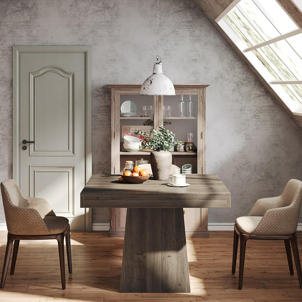 Tribesigns Square Dining Table for 4, 31.5-Inch Small Kitchen Table with Stur...