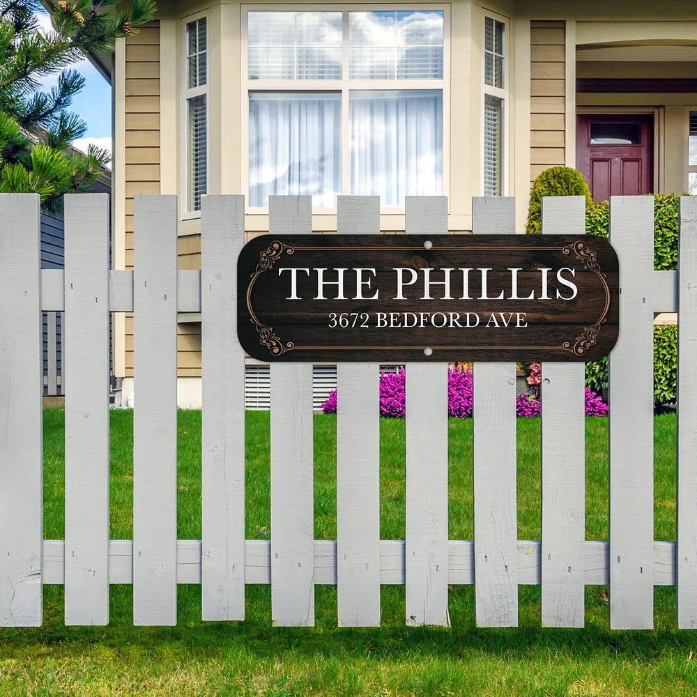 Address Sign, Custom Personalized House Numbers for Outside, Designed Wood Ba...