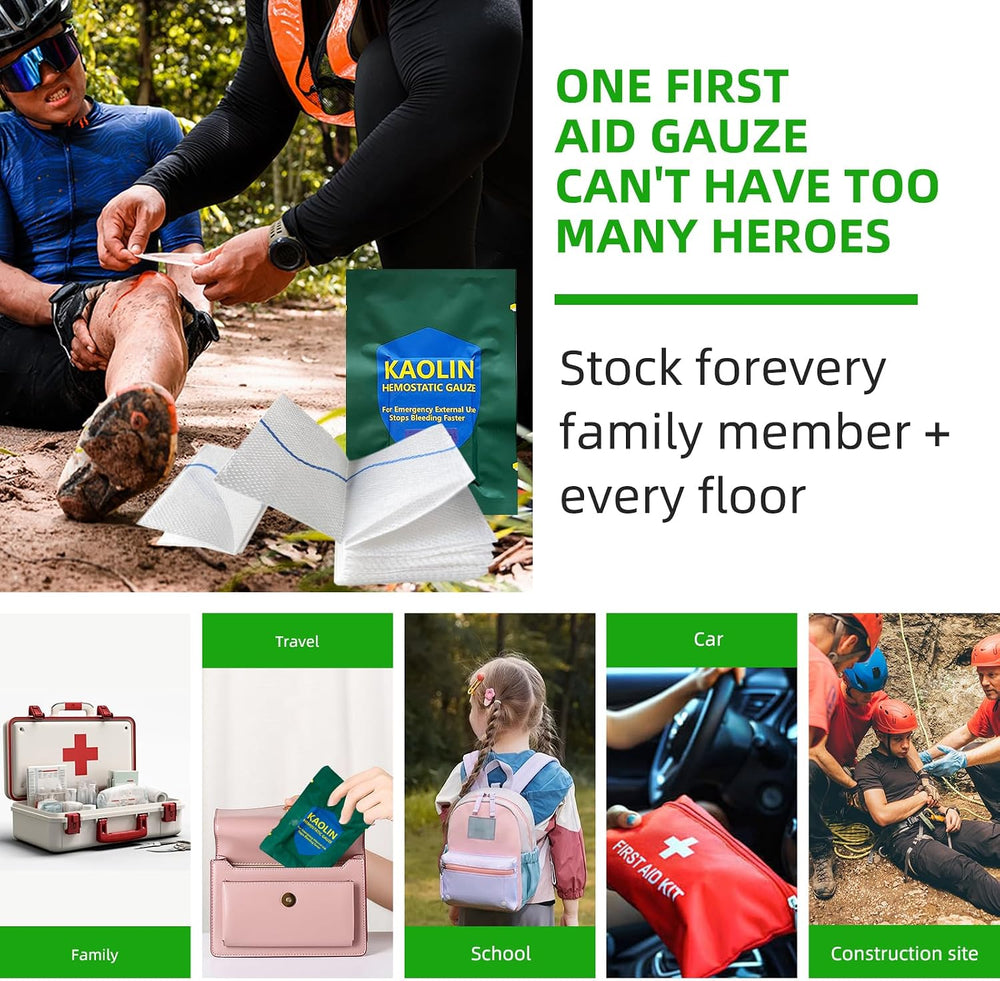 Quick Clot Kaolin Hemostatic Gauze – First Aid Supplies for Fast Bleed Stop