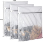 3Pcs Durable Honeycomb Mesh Laundry Bags for Delicates 125gsm Net Fabric Durable and Reusable Delicate Wash Bag,Organization Bag for Lingerie,Sock,12 x 16 Inches(3 Medium)