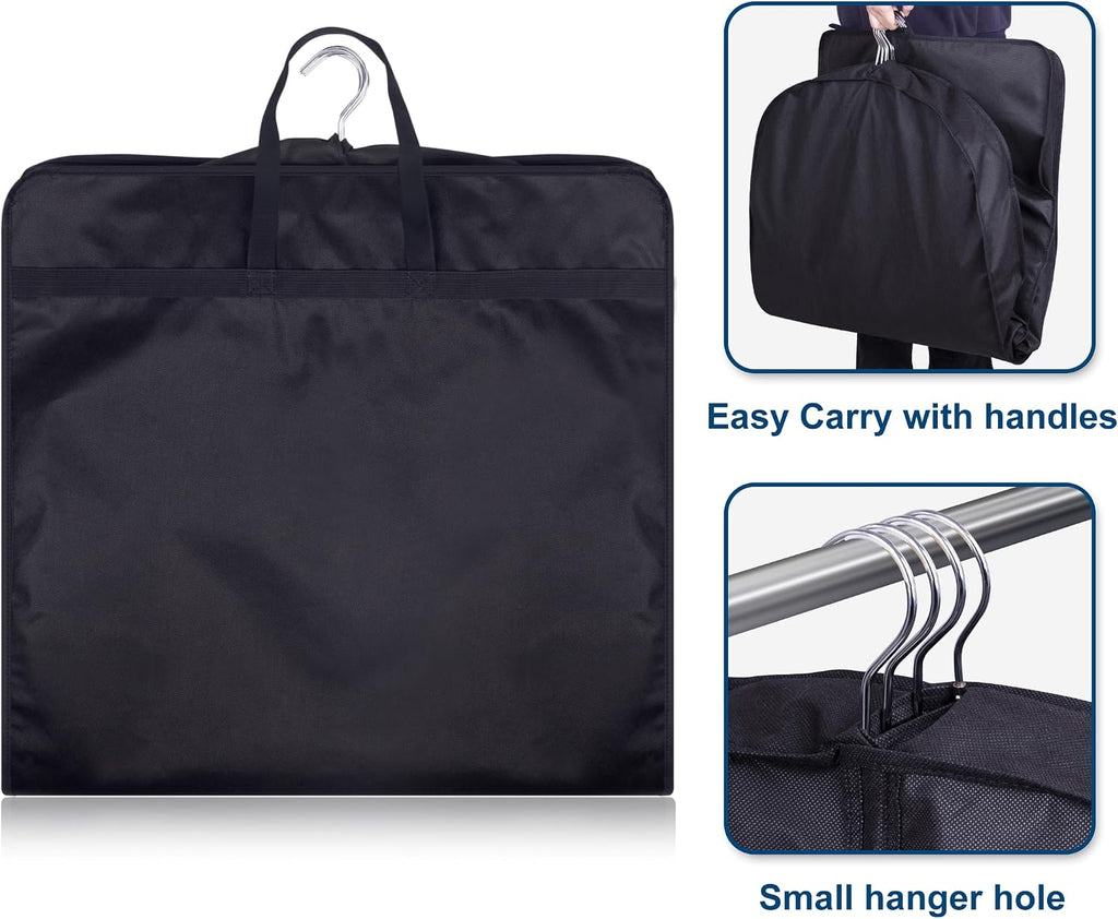 KIMBORA 43" Suit Bags for Closet Storage and Travel, Gusseted Hanging Garment Bags for Men Suit Cover With Handles for Clothes, Coats, Jackets, Shirts（3 Packs）
