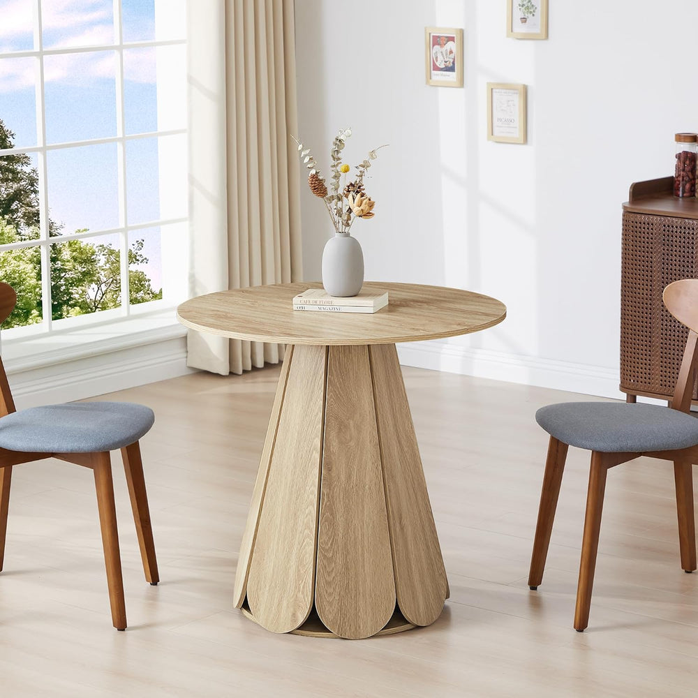 31.5" Round Dining Table for 2-4 People, Modern Small Kitchen & Dini...