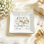 PUDDING CABIN Birthday Gifts for Women, Daisy Scripture Jewelry Dish, Christian Gifts