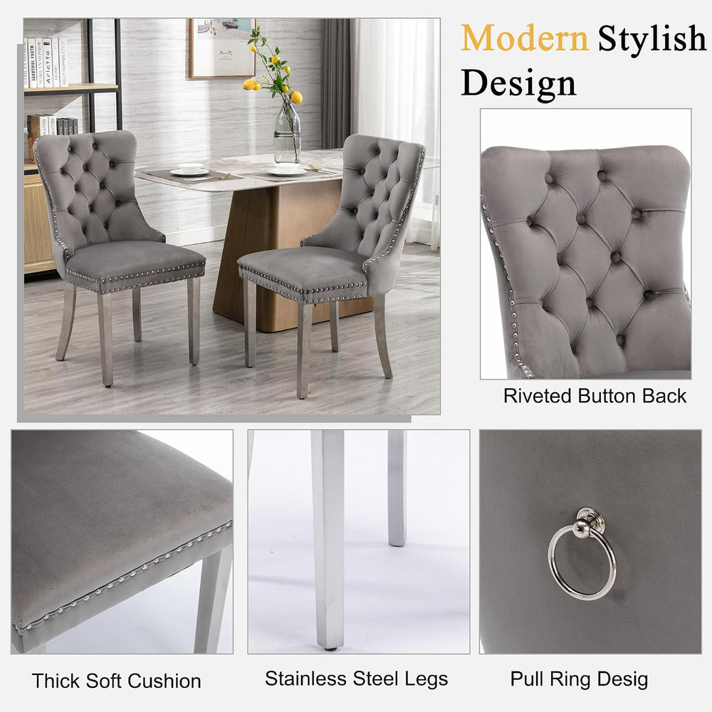 Modern Extendable Dining Table Set for 10, 94" Faux Marble Expandable Ta...