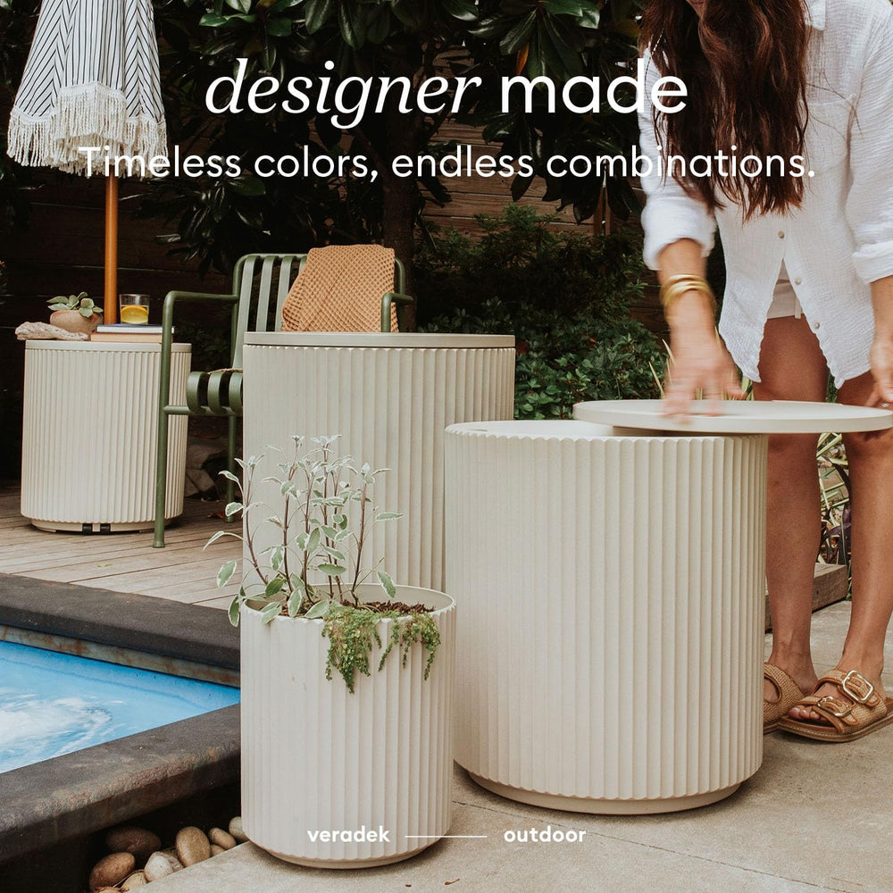 Veradek Cooler Side Table - Outdoor Cooler Table and Ice Chest | Features a S...