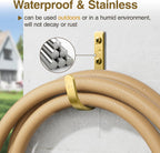 Wall Hooks for Hanging Towel/Coat - 22LB Screw in Metal Hanger Wall Mount, for Outdoor, Closet, Door, Bathrooms, for Backpack, Robe, Brushed Gold 5 Pack