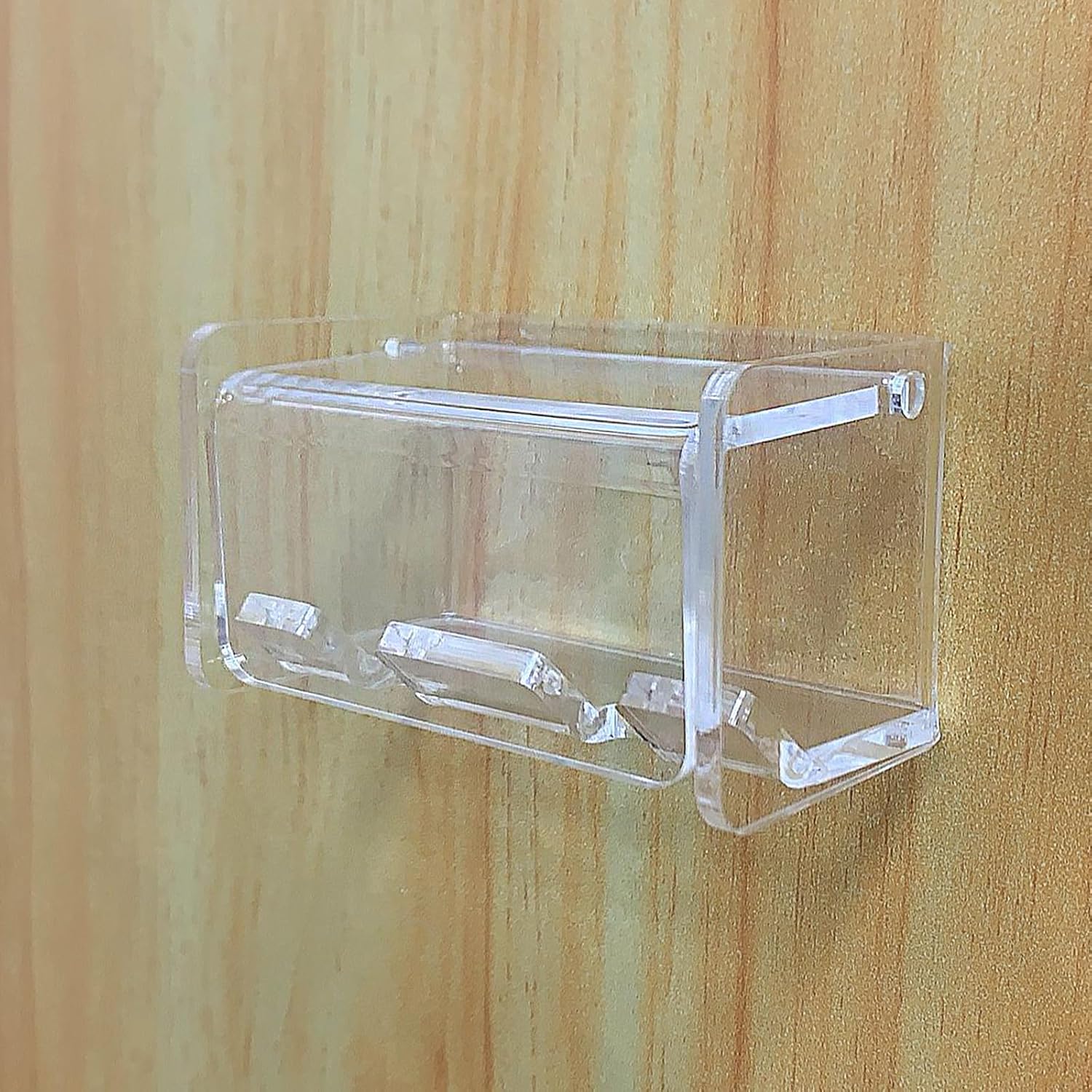 Toothbrush Holder Wall Mounted with Cover for Bathroom, 2 Slots Toothbrush Storage Organizer for Shower, Self Adhesive Toothbrush Hanger Rack for Dorm, Cabinet (Clear)