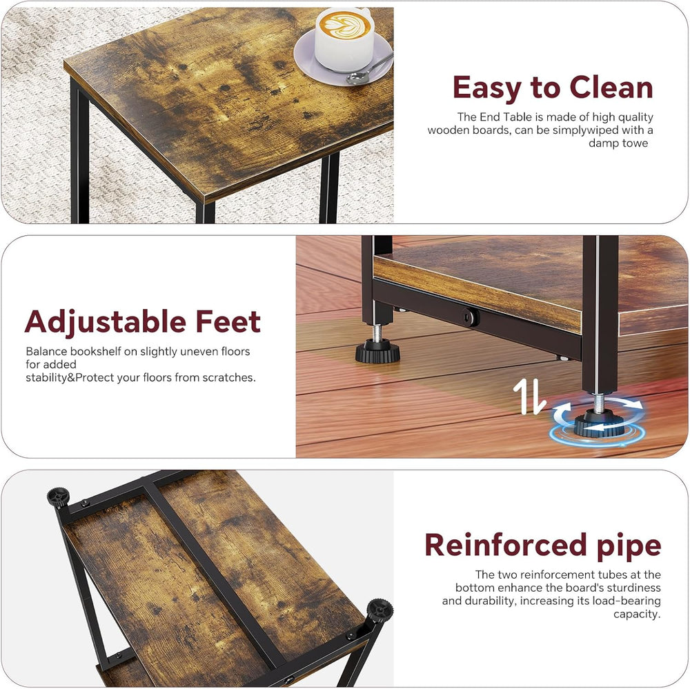 Simple Trending End Table, Nightstand Set of 2, Side Table for Living Room, B...
