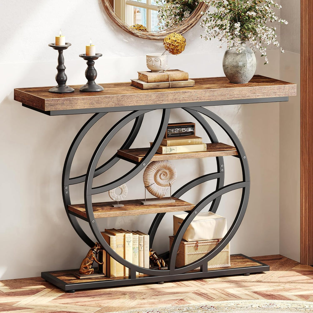 Huuger 41.3 Inch Entryway Table with Artistic Curved Metal Frame,Sofa Table |...