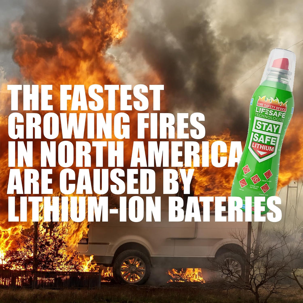 StaySafe Lithium Fire Extinguishing Spray By LifeSafe Technologies | Patented...