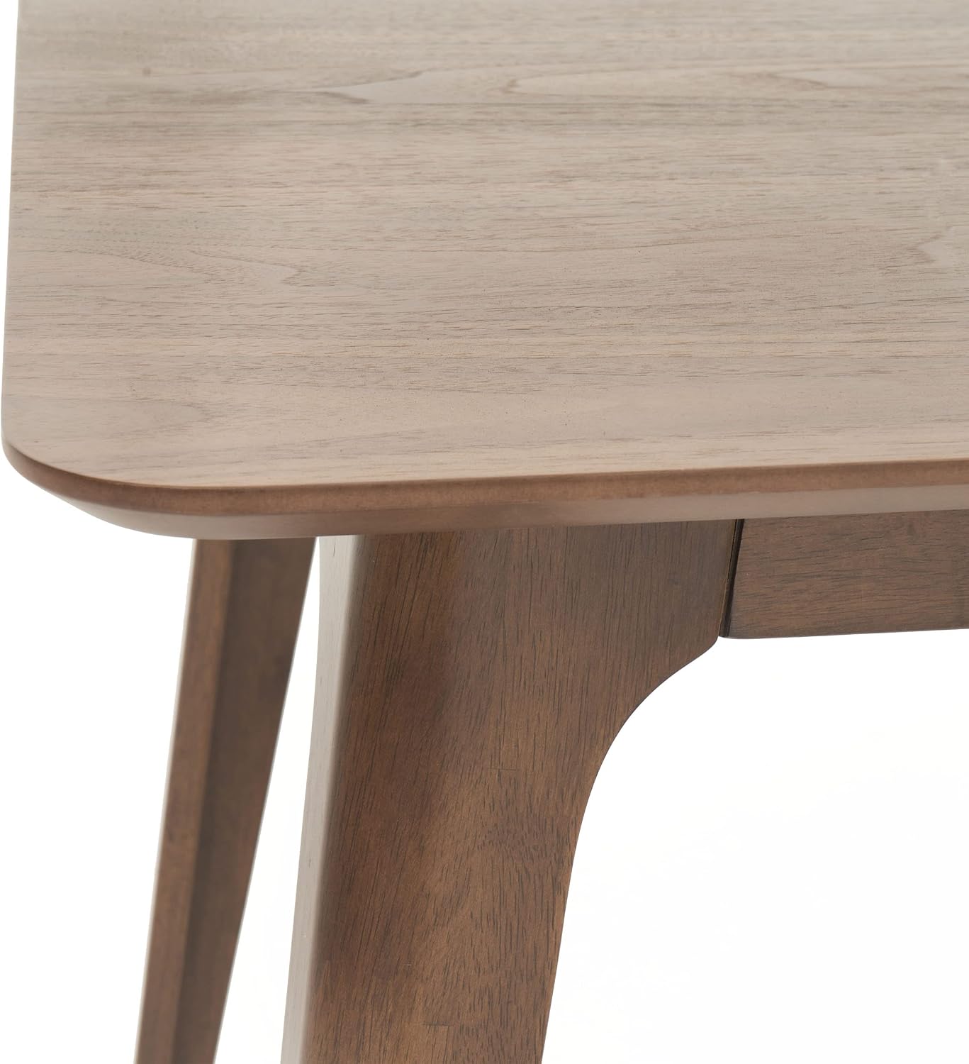 Christopher Knight Home Megann Mid-Century Wood Dining Set with Fabric Chairs, 5-Pcs Set, Natural Walnut / Mint