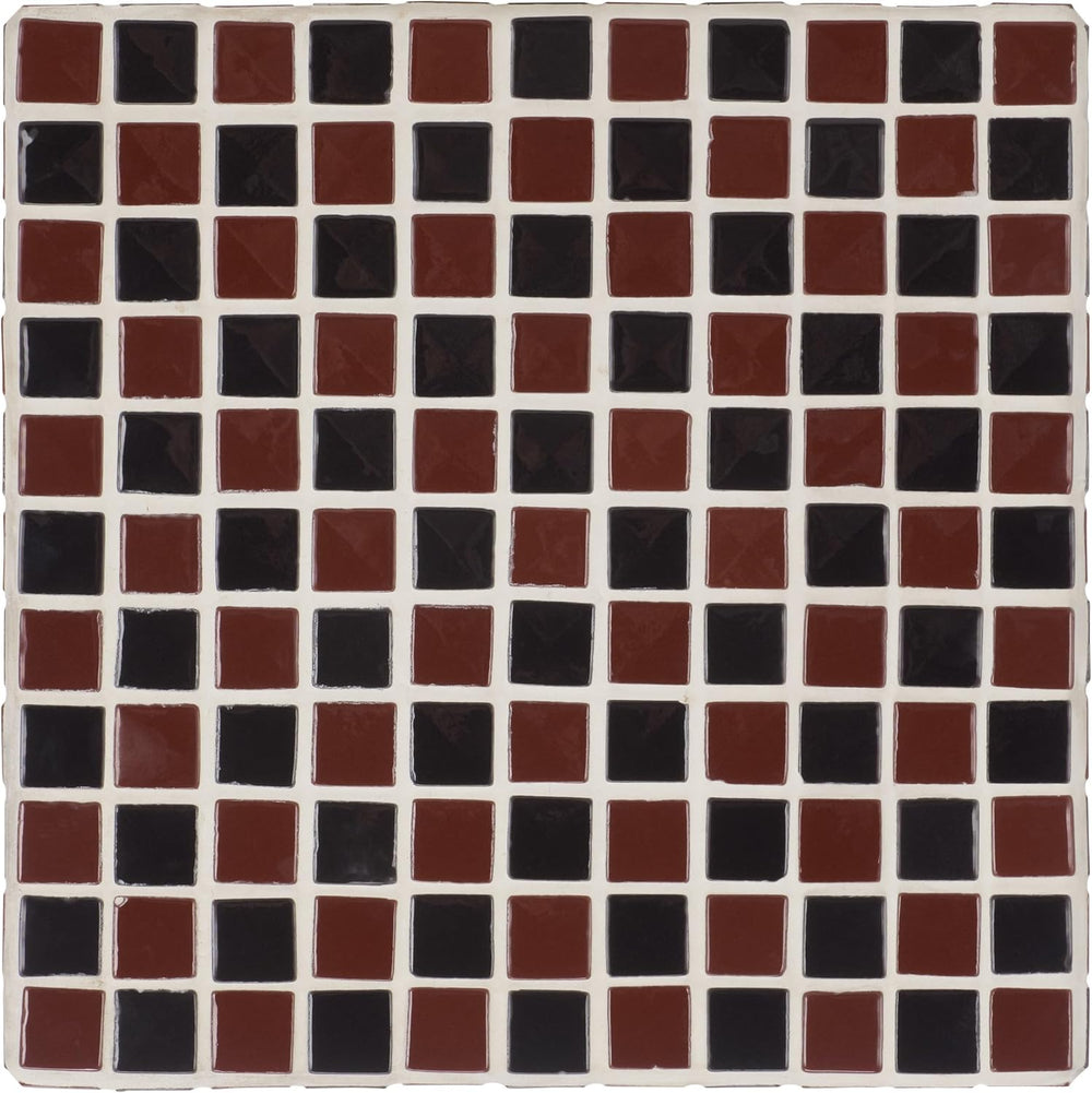 SAFAVIEH Home Collection - Satomi Accent Table with Bordeaux Mosaic Tile Inla...