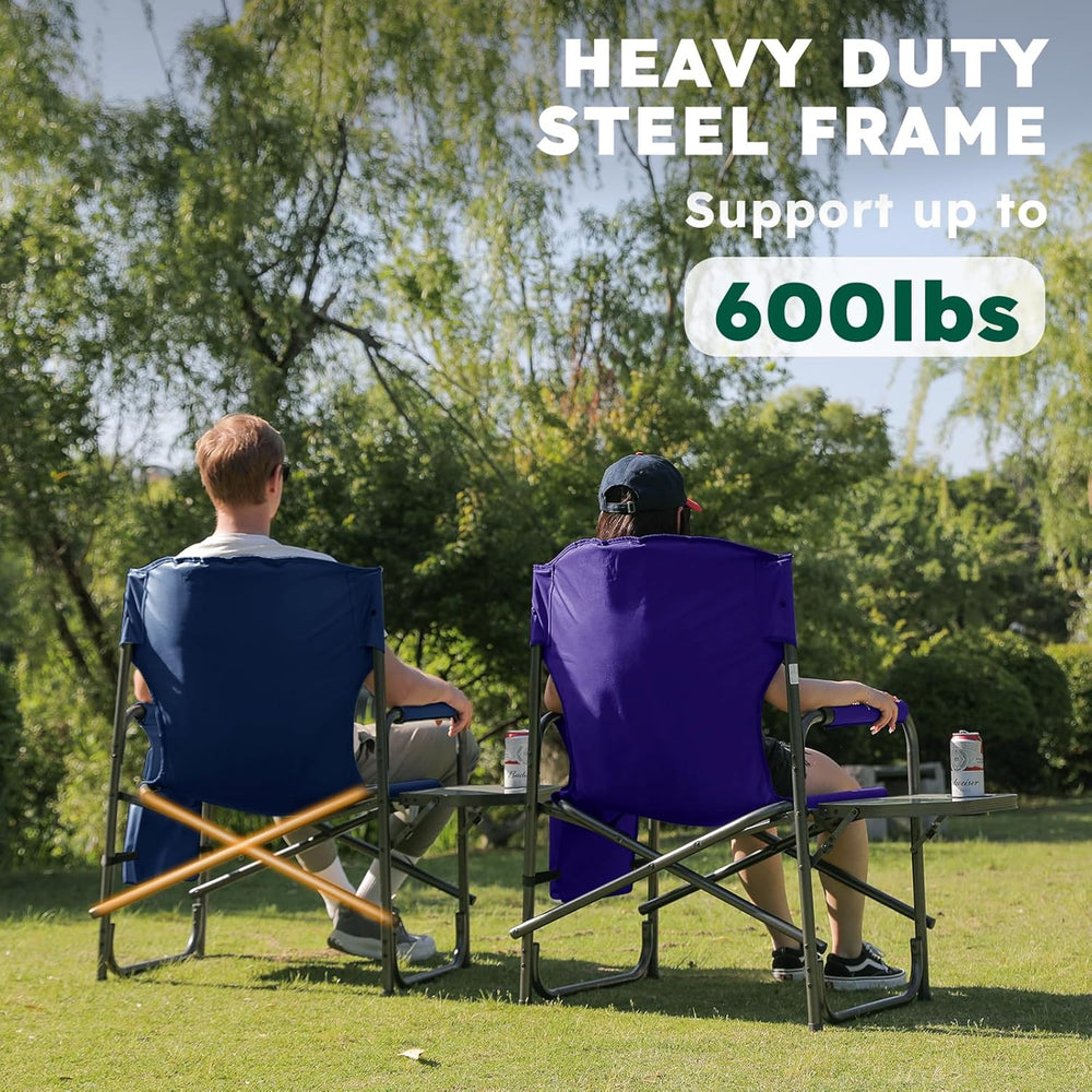 Colegence Oversized Directors Camping Chair Set of 2 Support 600 LBS, Heavy D...