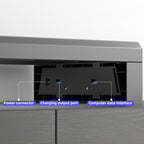 2-Tier Metal Computer monitor stand Laptop Desk Shelf & Monitor Riser ，27.55 inches long desk riser ,22W charging power, 2 USB 3.0 ports, and 1 USB 2.0 port Monitors/PC/Laptop/Computer Space Saver Organizer(USB Hub Fast Charging Version, Two-layer 700mm)