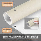 K KNODEL Large Office Leather Desk Mat, Mouse and Keyboard Pad, Computer and Laptop Mat, Desktop Protector and Cover, Writing Pad and Blotter (47.2"x17", Ivory Cream)