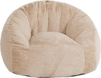 Giant Bean Bag Chair, Oversized BeanBag Couch for Adults, Large Bean Bag Sofa Chair with Filler, Shell-Shaped Floor Chair Soft & Cozy Couch with Back Support for Bedroom Living Room Dorm Apartment