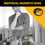 ELEAD 9-Piece 12" Magnetic Tool Holder Storage Organizer - Wall Mount Rack Garage Organization Power Magnet Hanger Workbench Board Slatwall Van Organizers Mounted Hanging Strip