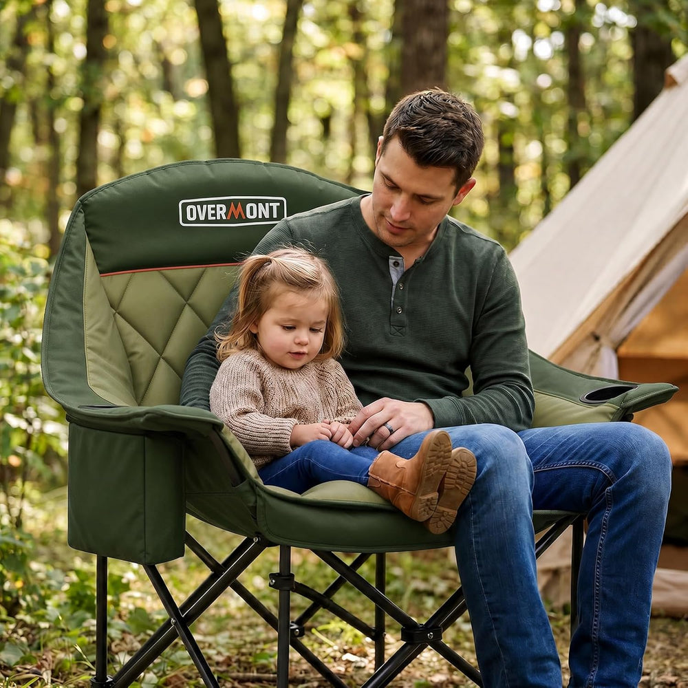 Overmont Oversized XL Camping Chair for Adults - 500lbs Support Heavy-Duty Pa...