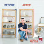 Wobble Wedges Flexible Plastic Shims - Leveling Shims for Home Improvement, Furniture Levelers, Table, and Toilet for Leveling - Made in USA Plastic Wedges Shim for Appliances (Clear, 300-Pack)