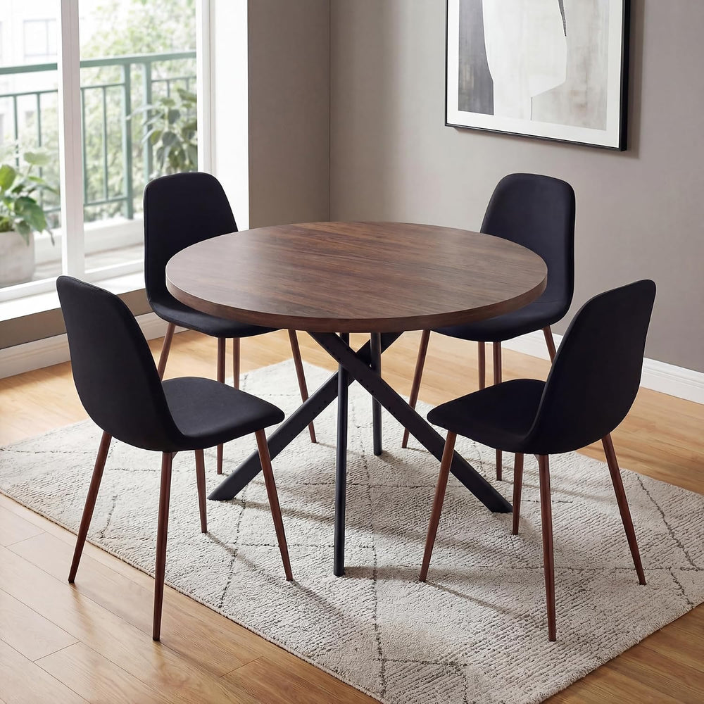 Round Dining Table Set for 4, Round Kitchen Dining Table and Chairs Set for 4...