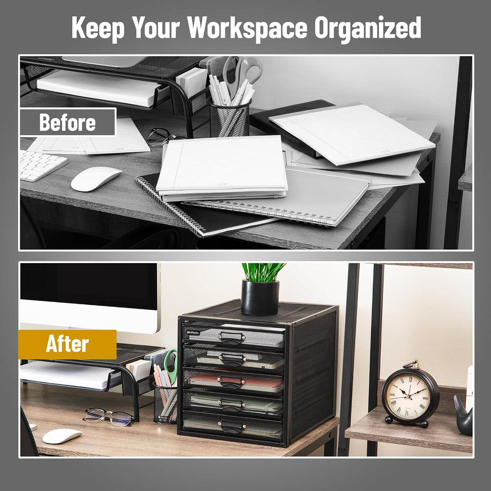 Mind Reader File Storage Drawers, Desk Organizer, Multi-Purpose, Crafts, Offi...