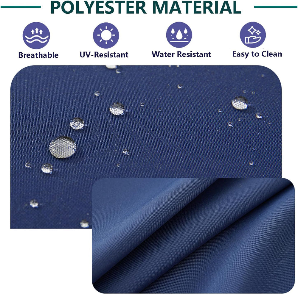 FLYMEI Patio Cushion Covers 21x19x3, Navy Blue, 4Packs