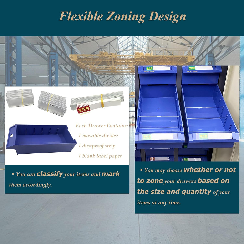 Parts Cabinet Screw Hardware Spare Parts Storage Organizer with 60 Small Drawers 7.8 * 3.9 * 1.9 inch for Bolts Nuts Legos Beads Metals Documents Garages Factories Offices with Lockable Door