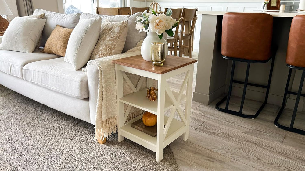 PHI VILLA End Table and Coffee Table Set for Living Room, Console Table