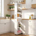 Slim Rolling Storage Cart with Wheels, 7 Tier Mobile Shelving Unit Organizer, Skinny Shelf Spice Rack, Slim Kitchen Cart for Pantry, Laundry, and Narrow Places(7.8 in)