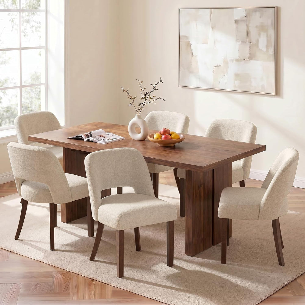Usaint Wooden Dining Chairs Set of 4, Modern Upholstered Dining Room Chair Ki...
