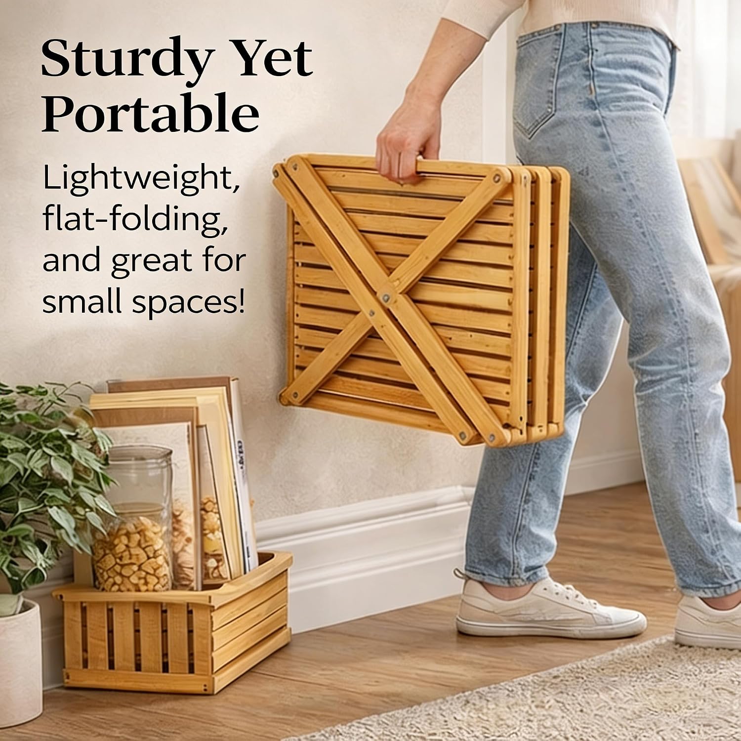 9 Tier Bamboo Shoe Rack, 2-9 Tier Foldable Bamboo Shoe Rack Options, The 9-Tier No-Assembly Vertical Design Bamboo Rack, for Shoes, Books, Vase, Save Space, Easy to Use (3-Tier)