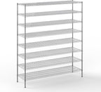 21" Deep x 72" Wide x 86" Height Wire Shelving Kit | 8-Tier | NSF Commercial Storage Rack Unit