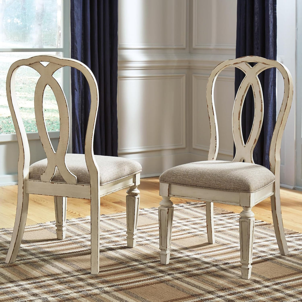 Signature Design by Ashley Realyn Dining Chairs, Set of 2, French Country