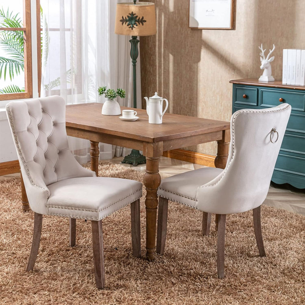 Bellemave Modern Upholstered Dining Chairs Set of 2, 2 Velvet Kitchen Dining ...
