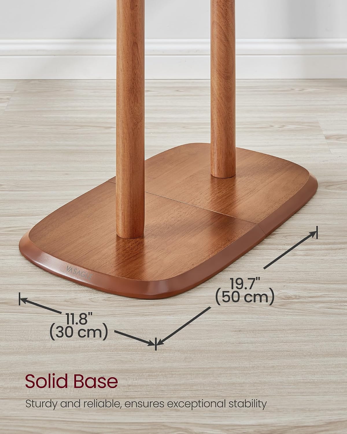 VASAGLE Coat Rack, Free Standing Coat Stand, Hall Coat Tree with 8 Hooks and Storage Shelf, 67.2 Inch Tall, for Coats, Hats, Bags, for Entryway, Hallway, Bedroom, Caramel Brown URCR040K01