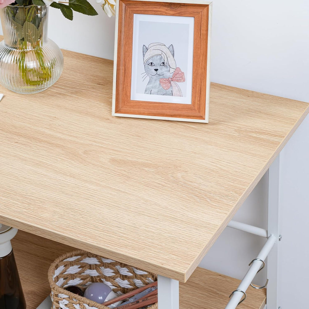 HOOBRO Kitchen Island with Storage, Kitchen Island Table with Power Outlet, 3...