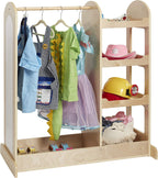 ECR4Kids Dress-Up Center with Mirror, Costume Organizer, Montessori Furniture, Natural