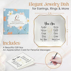 Christian Gifts for Women - You Are 4"x4" Ceramic Jewelry Dish Tray | Appreciation Gifts, Christian Gift, Gold Trim Design, Ring Dish for Women, Desk Vanity Decor, Polished Finish