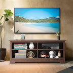 GORELAX Wooden TV Stand, Media Console Cabinet for TVs up to 65 Inch, Media Entertainment Center w/Large Storage Space & Adjustable Shelf, Farmhouse TV Stand for Living Room Bedroom