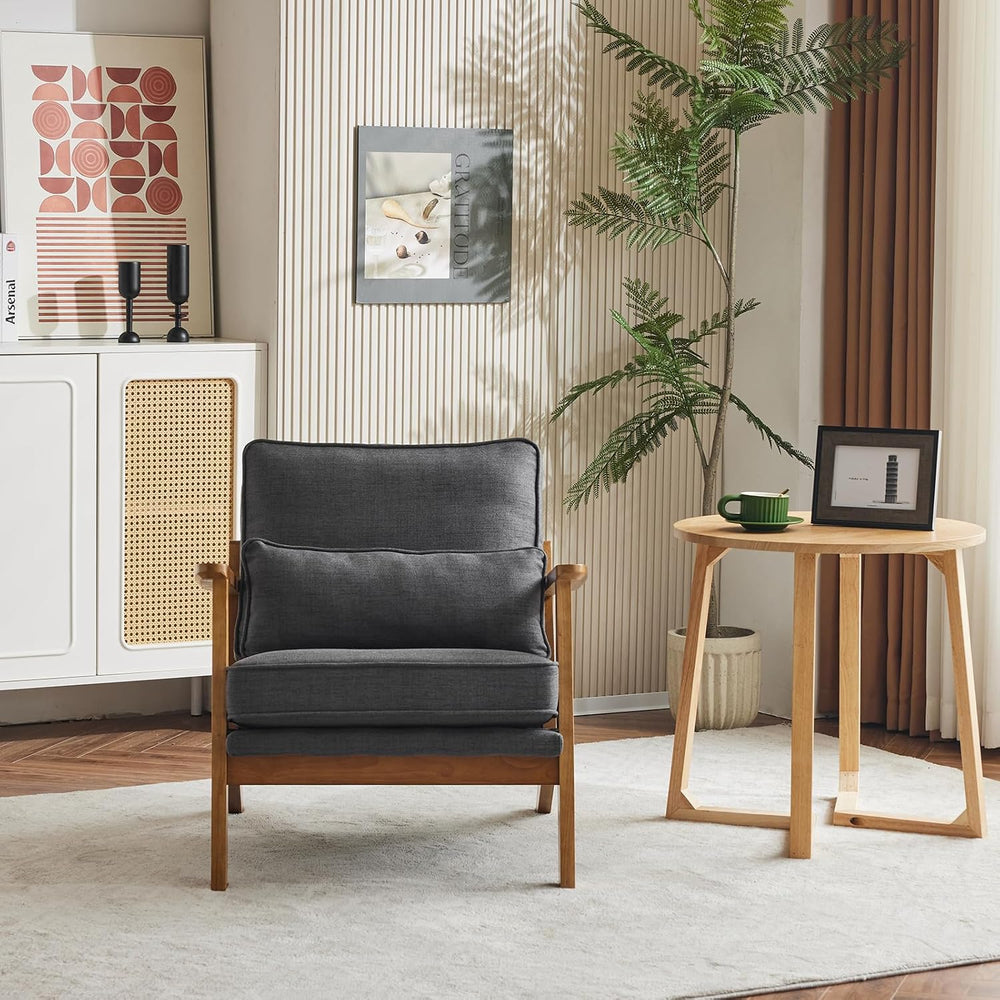 Karl home Mid-Century Lounge Accent Chair, Gray