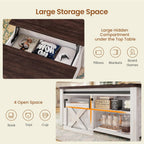 SEDETA 31.5" Lift Top Coffee Table with Storage, Square Coffee Tables for Living Room, Farmhouse Coffee Table with Large Hidden Storage Compartment and Adjustable Shelves, Vintage White