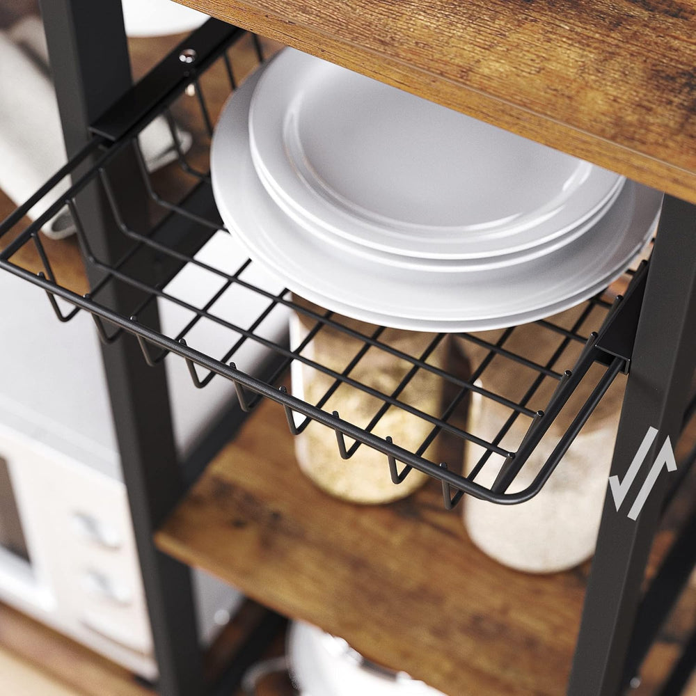 VASAGLE Baker's Rack, Coffee Bar Stand with Charging Station, 33 Inches T...