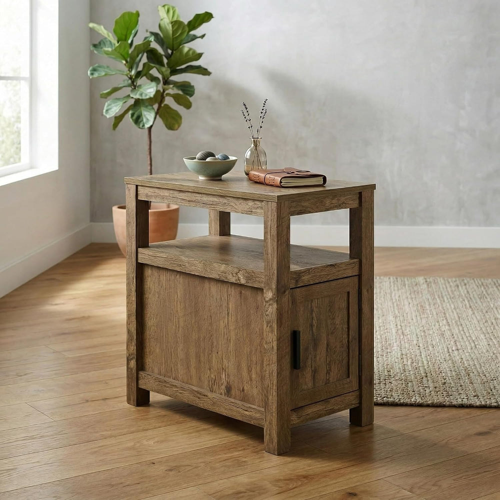 Signature Design by Ashley Fendenmore Farmhouse Chairside End Table with Stor...