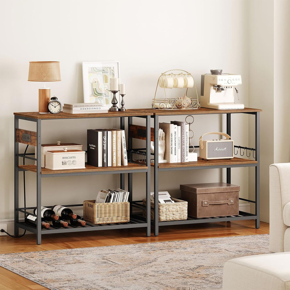 HOOBRO Kitchen Island with Storage, Kitchen Island Table with Power Outlet, 4...
