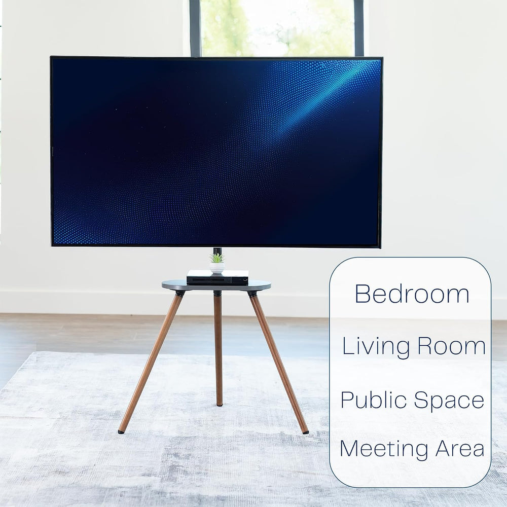VIVO Easel TV Stand w/Storage Shelf, 43 to 65 inch Screens, STAND-TV65A-S | D...
