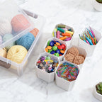 Citylife 17 QT Plastic Storage Bins Clear Storage Box with Lids Multipurpose Stackable Storage Containers for Organizing Tool, Craft, Crayon, 2 Packs