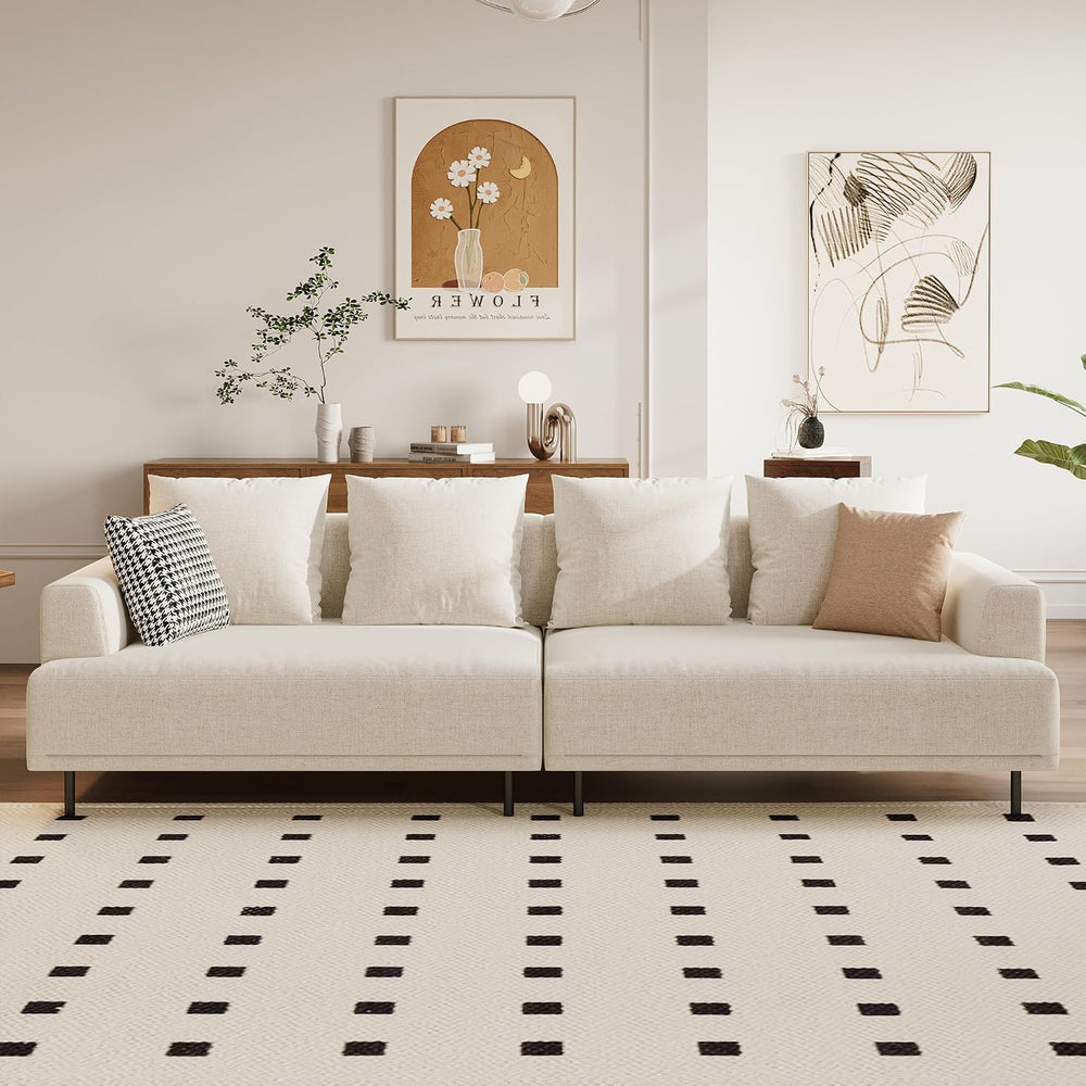 109.4" W Modular Sectional Sofa Couch for Living Room, Beige