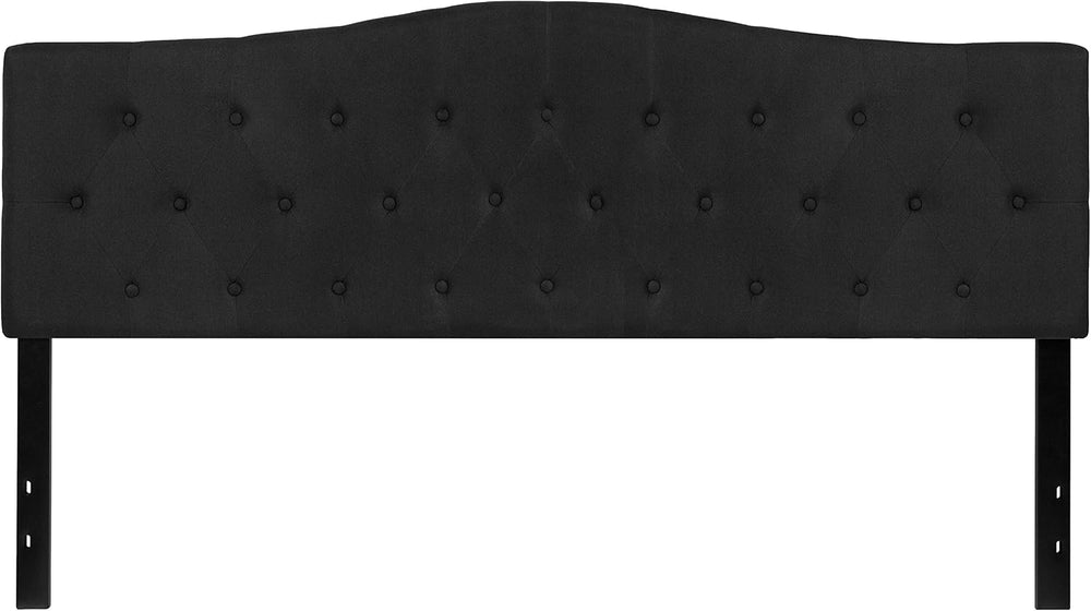 EMMA + OLIVER Black King Tufted Headboard