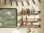 Upgraded Thick Floating Shelves - 24 Inch Multi-Use Wall-Mounted Bookshelves for Kids and Nursery, Ideal for Books, Toy, Spice Rack, Decor - Walnut Brown